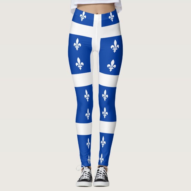 Quebec-Flagge Leggings (Vorderseite)