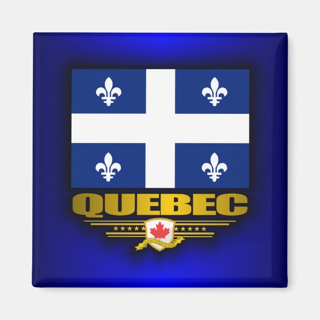 Quebec-Flagge Magnet (Vorne)