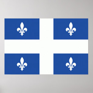 Quebec-Flagge Poster