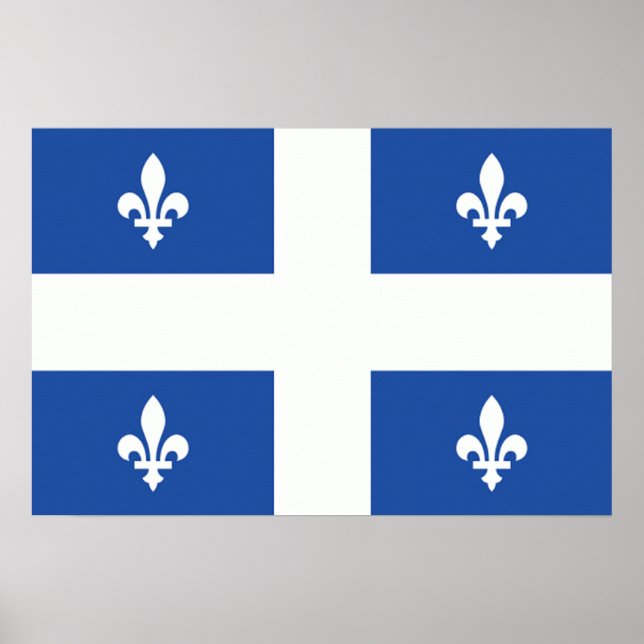 Quebec-Flagge Poster (Vorne)