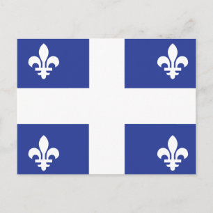 Quebec-Flagge Postkarte