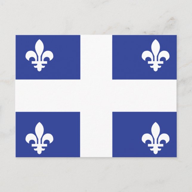 Quebec-Flagge Postkarte (Vorderseite)