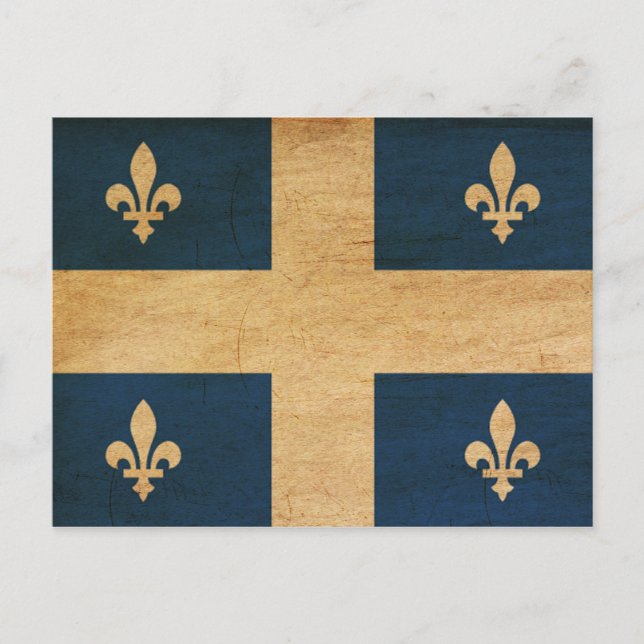 Quebec-Flagge Postkarte (Vorderseite)