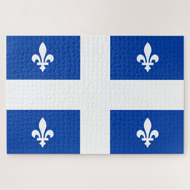 Quebec-Flagge Puzzle (Horizontal)