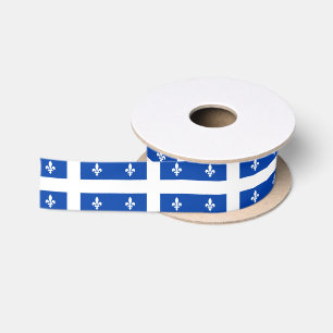 Quebec-Flagge Satinband