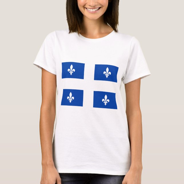 Quebec-Flagge T-Shirt (Vorderseite)