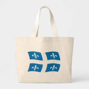 Quebec-Flagge-Tragetasche Jumbo Stoffbeutel