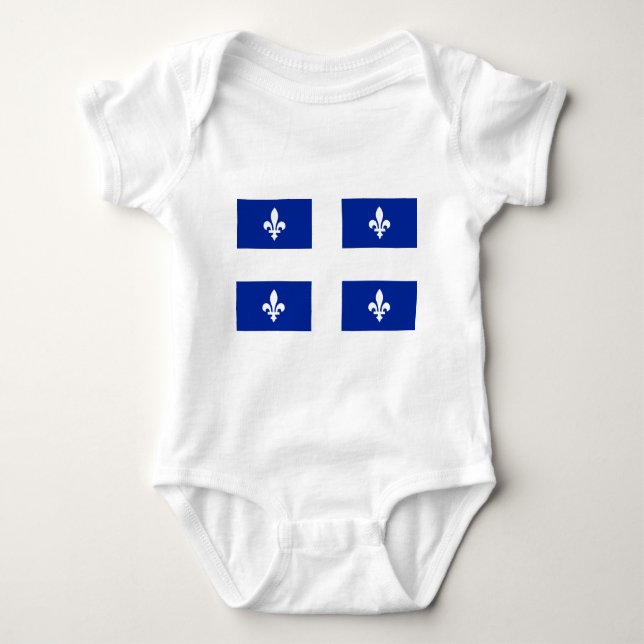 Quebec-Flagge - Vive le Québec libre Baby Strampler (Vorderseite)