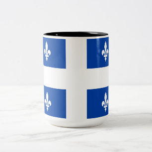 Quebec-Flagge Zweifarbige Tasse
