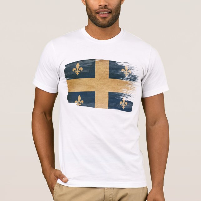 Quebec-Flaggen-T - Shirt (Vorderseite)
