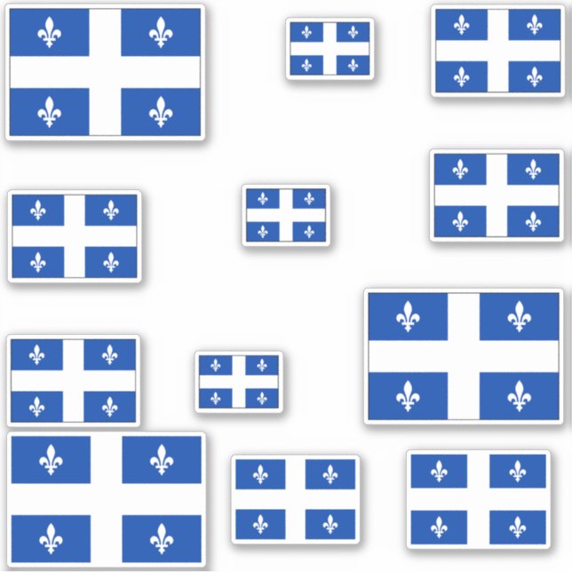 Quebec Flags Graphic Aufkleber (Vorderseite)