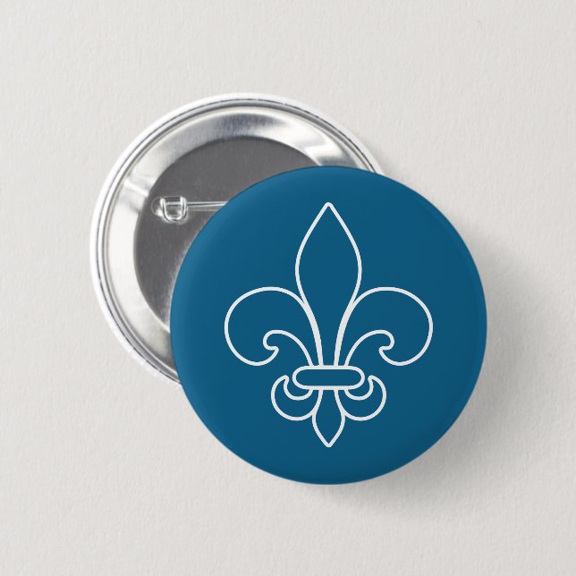 Québec fleur de lys élégant France - VOS COULEURS Button (Vorne & Hinten)