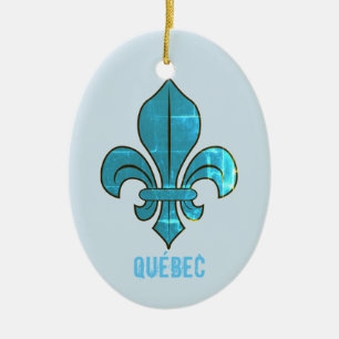 Québec Fleur de Lys Keramik Ornament