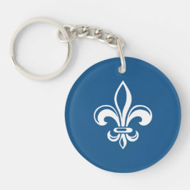 Québec France fleur de lys Français - VOS FARBEN Schlüsselanhänger
