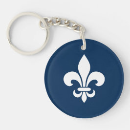 Québec France fleur de lys Français - VOS FARBEN Schlüsselanhänger