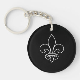 Québec France fleur de lys Français - VOS FARBEN Schlüsselanhänger