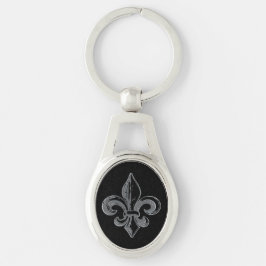 Québec goth fleur de lys français VOS COULEURS Schlüsselanhänger