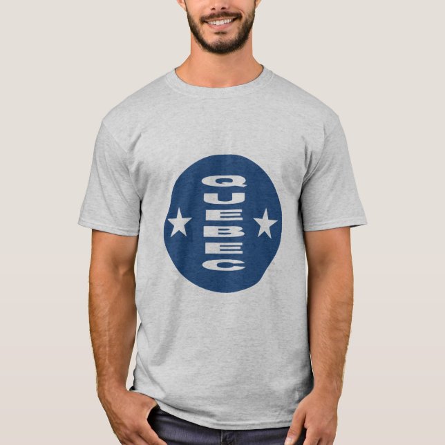 QUEBEC Grauer T - Shirt für Männer (Vorderseite)