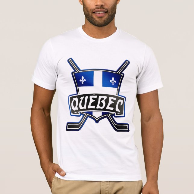 Quebec Hockey-Logo-T - Shirt mit Name und Nummer (Vorderseite)