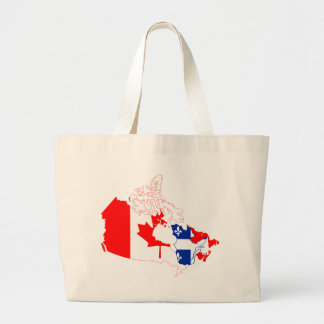 Quebec in Kanada-Flagge, Karte Jumbo Stoffbeutel