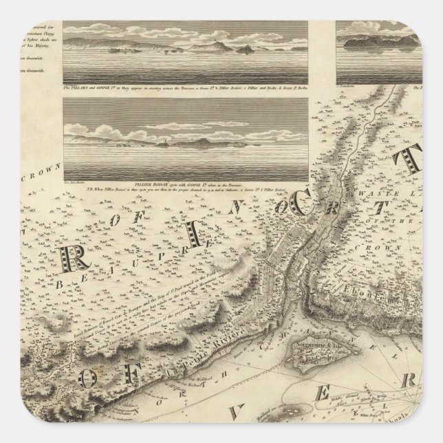Quebec, Kanada 2 Quadratischer Aufkleber (Vorderseite)