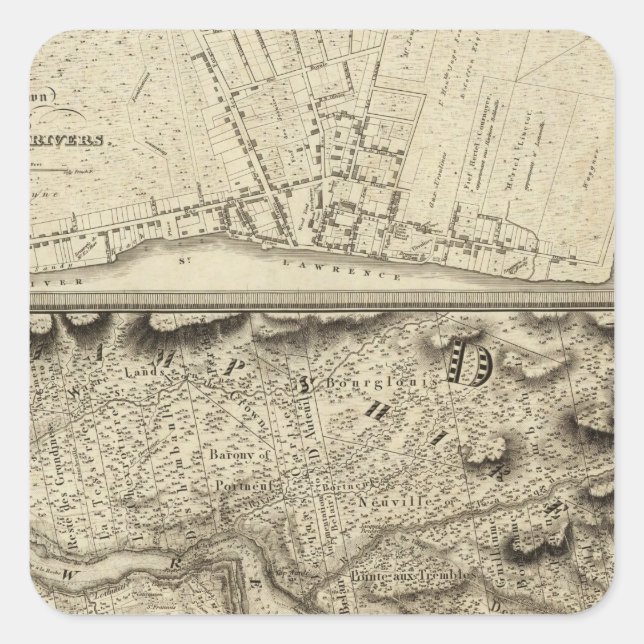 Quebec, Kanada 6 Quadratischer Aufkleber (Vorderseite)