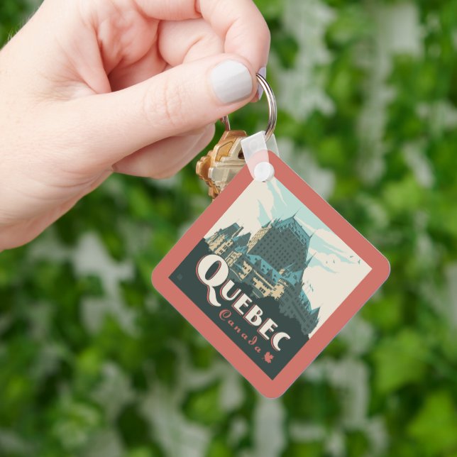 Quebec Kanada | Château Frontenac Schlüsselanhänger (Hand)