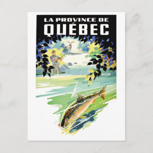 Quebec, Kanada. Fischerei im Fluss Postkarte