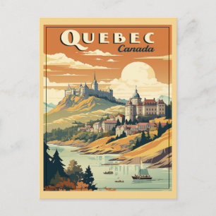 Quebec, Kanada-Retro Postkarte