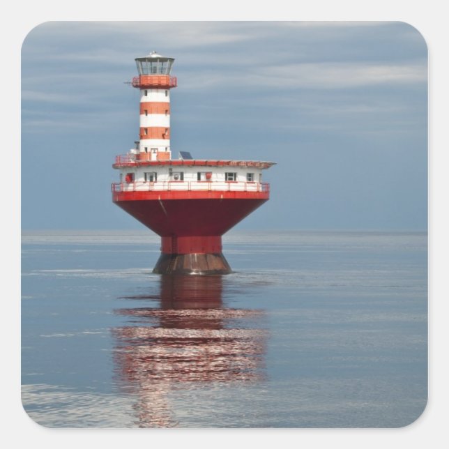 Quebec, Kanada. Tadoussac. Quadratischer Aufkleber (Vorderseite)