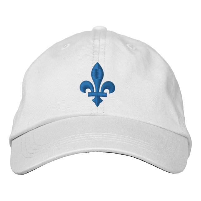 Quebec Libre Fleur de Lis Symbol der französischen Bestickte Baseballkappe (Vorderseite)