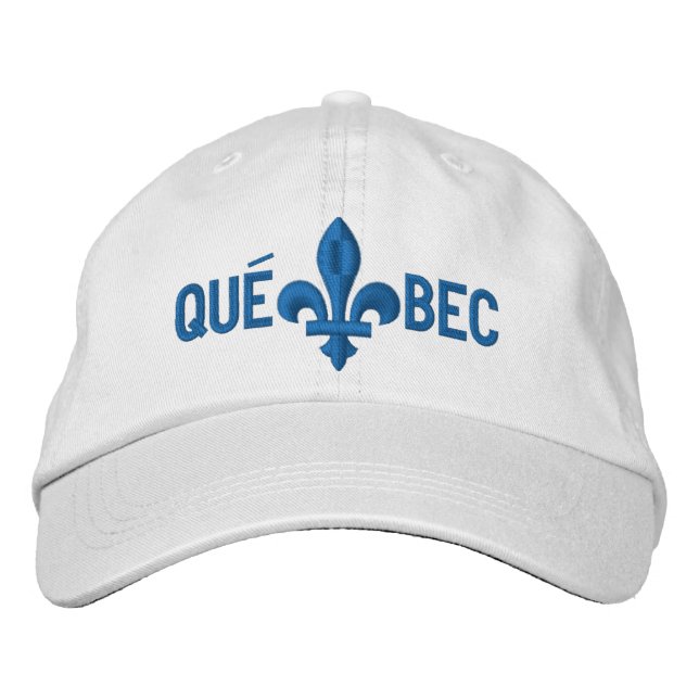 Quebec Libre Fleur de Lis Symbol der französischen Bestickte Baseballkappe (Vorderseite)