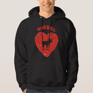 Quebec Liebe Moose Heart Hoodie