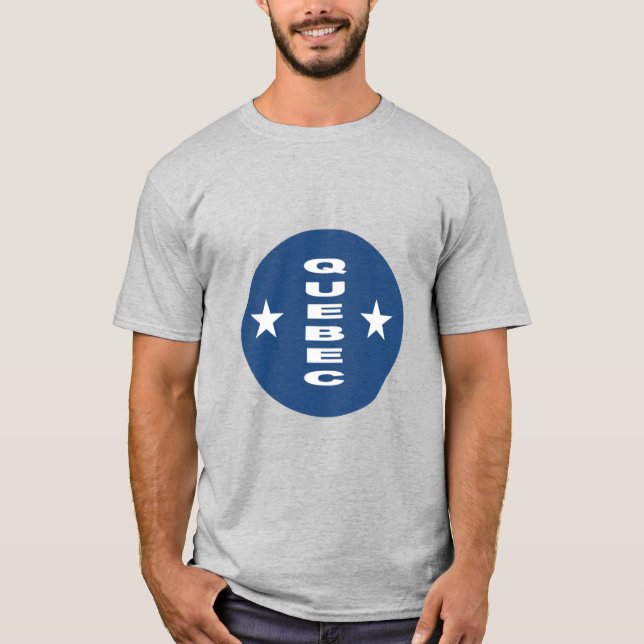 QUEBEC-Mann-graues T-Shirt (Vorderseite)