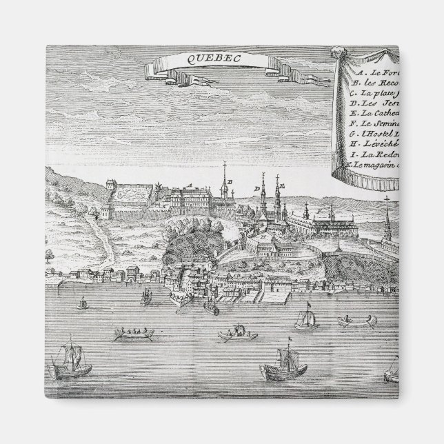 Quebec nach La Potherie Magnet (Vorne)