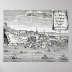 Quebec, nach La Potherie Poster