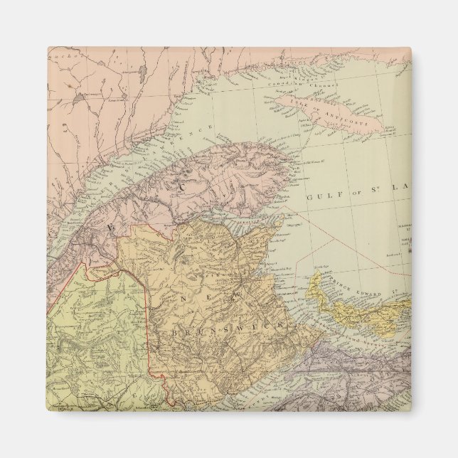 Quebec, New Brunswick, Nova Scotia Magnet (Vorne)