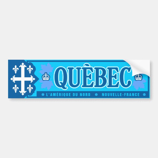 Québec. Nouvelle-Frankreich Autoaufkleber (Vorne)