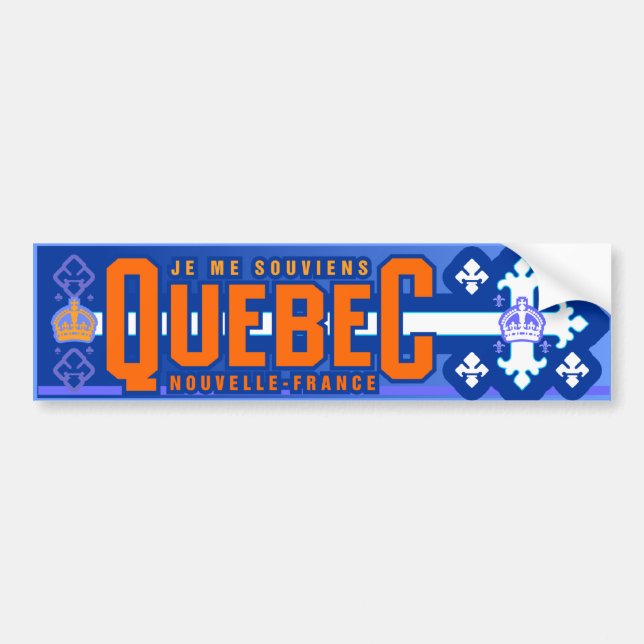 Québec. Nouvelle-Frankreich Autoaufkleber (Vorne)