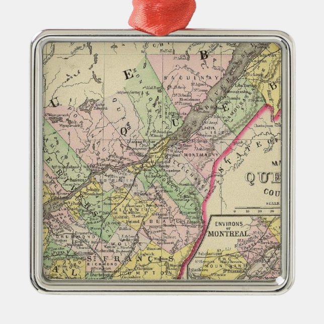 Quebec Ornament Aus Metall (Vorne)