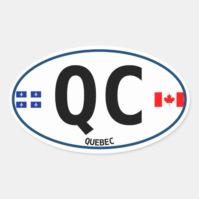 Quebec Oval Sticker (Vorderseite)