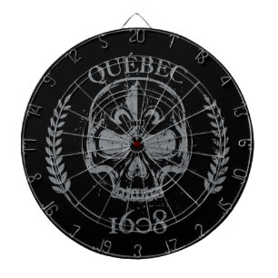 Québec Patriot 1608 Grunge Metal Referendum JA Dartscheibe