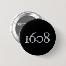 Québec patriotisme 1608 grunge métal VOS COULEURS Button