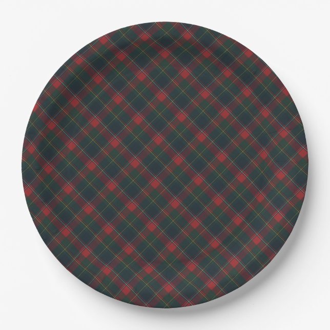 Quebec  Provincial Tartan  Pappteller (Vorderseite)