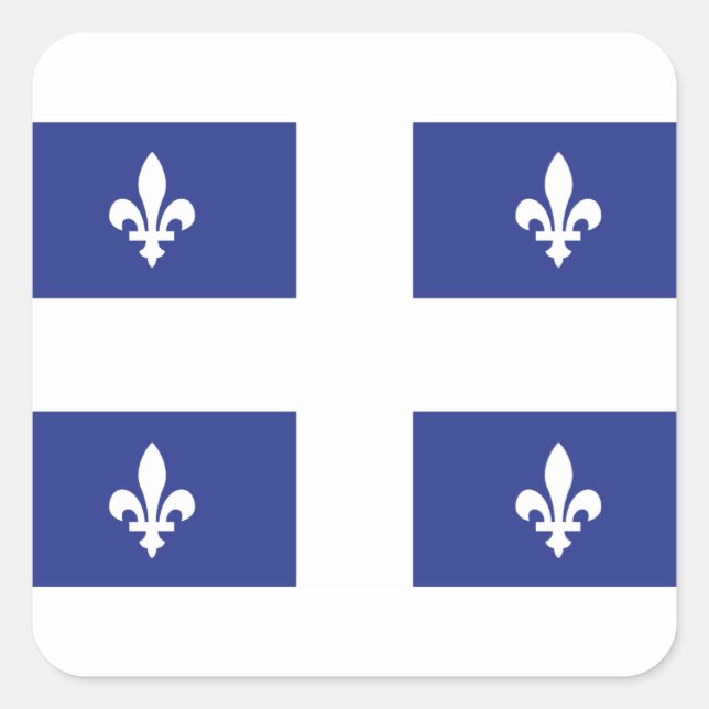 QUEBEC QUADRATISCHER AUFKLEBER (Vorderseite)