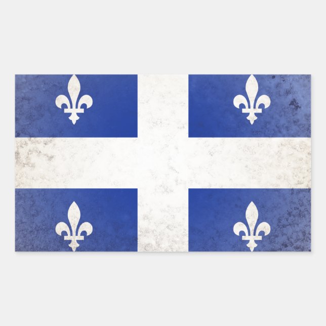 Quebec Rechteckiger Aufkleber (Vorderseite)