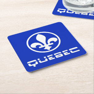 Québec Rechteckiger Pappuntersetzer