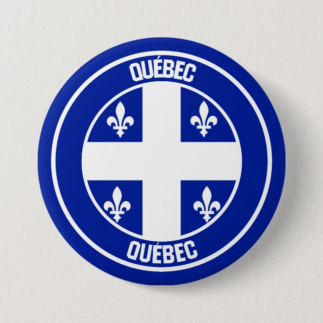 Quebec Round Emblem Button (Vorderseite)