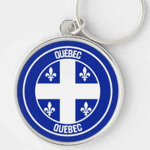 Quebec Round Emblem Schlüsselanhänger