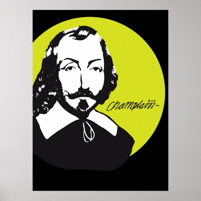 Québec Samuel de Champlain 1608 Nouvelle-Frankreic Poster (Vorne)